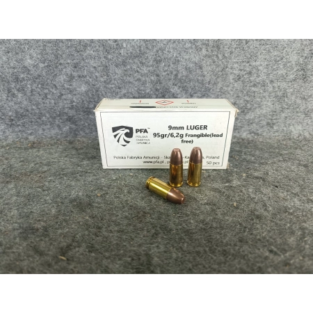 Amunicja 9x19 PFA Frangible 95gr/6,2g (50szt opak)